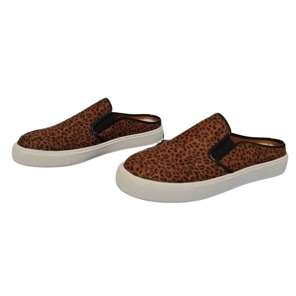 Time And Tru Womens Leopard Print Mule Memory Foam Slip-On Sneakers Size 9 - Picture 5 of 9